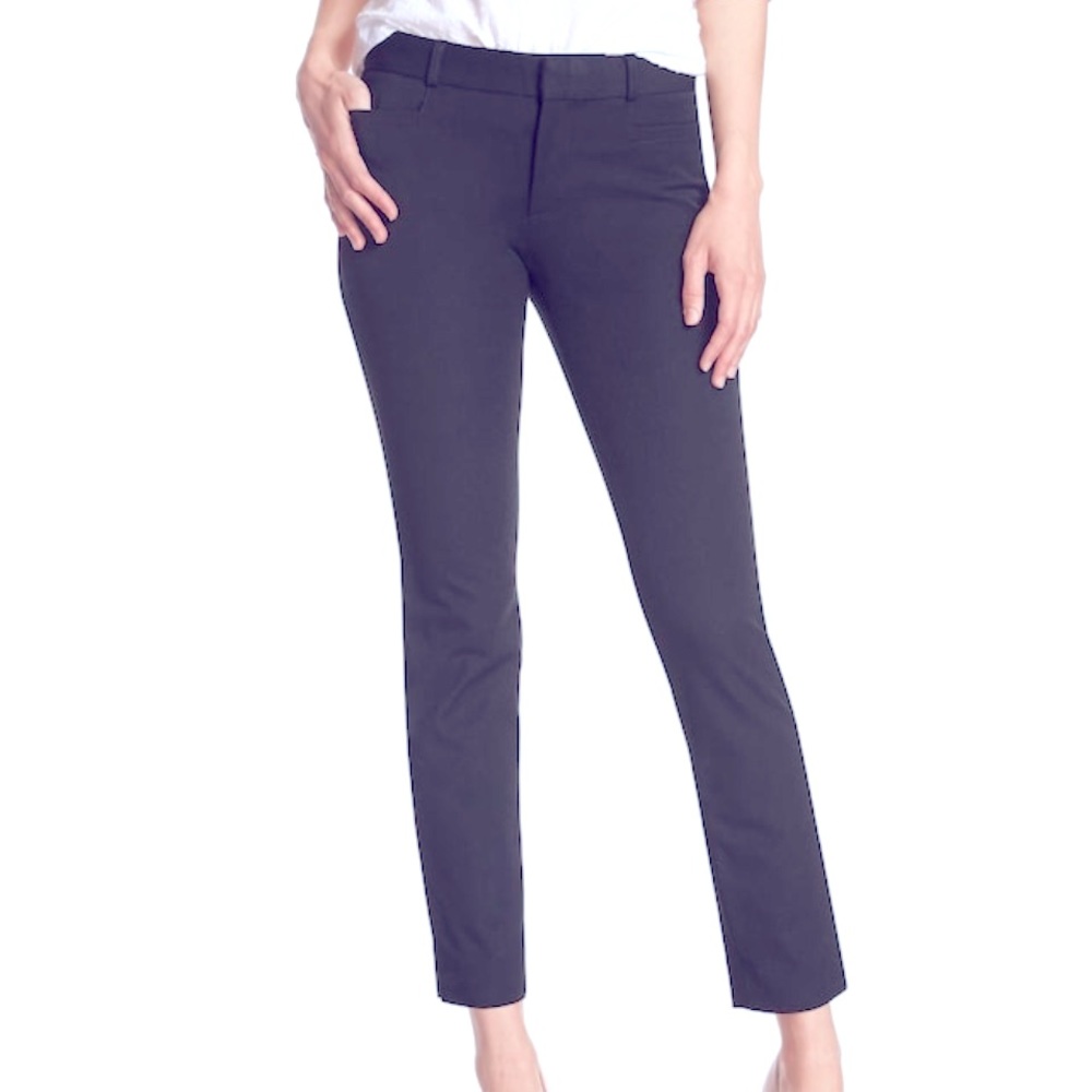 Banana republic factory bi-stretch Sloan slim ankle pant navy